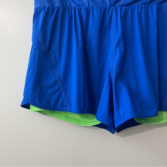 Fabletics Austyn Run Electric Blue Lined Workout Running Shorts - Picture 3 of 12